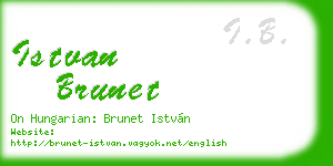 istvan brunet business card
